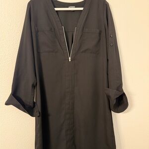 Express Charcoal V-Neck Dress